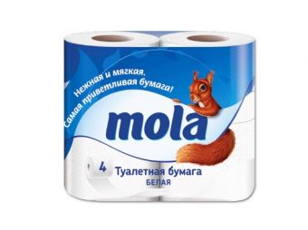 Туалетная бумага «Мола» 2-х слойная